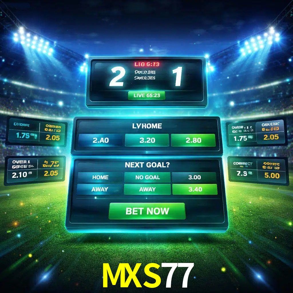 Vista de apuestas en vivo MXS77 durante un partido en curso