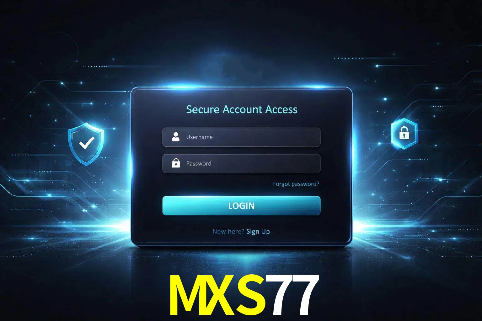 Pantalla de inicio de sesión de cuenta MXS77 para usuarios en México