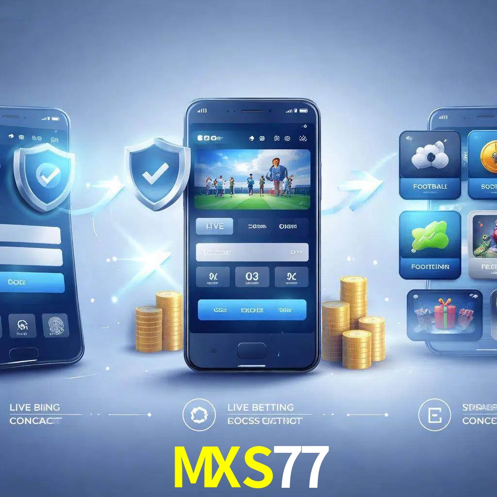 Pasos de acceso a la app MXS77 en pantalla de teléfono móvil